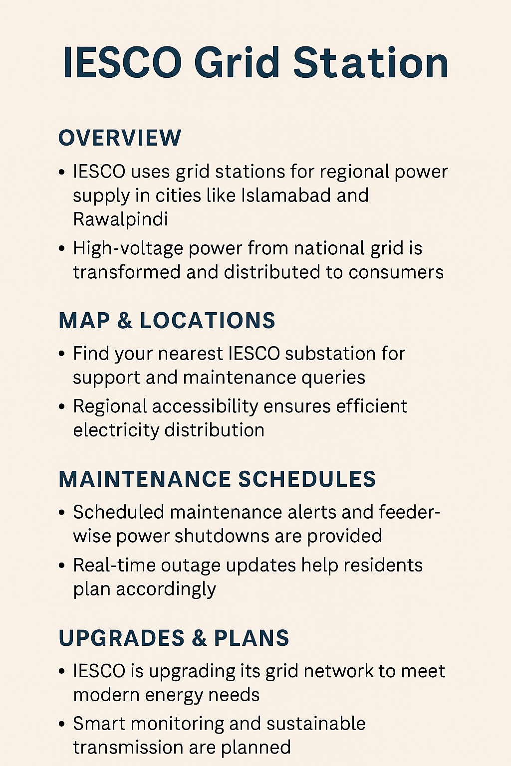 IESCO Grid Station