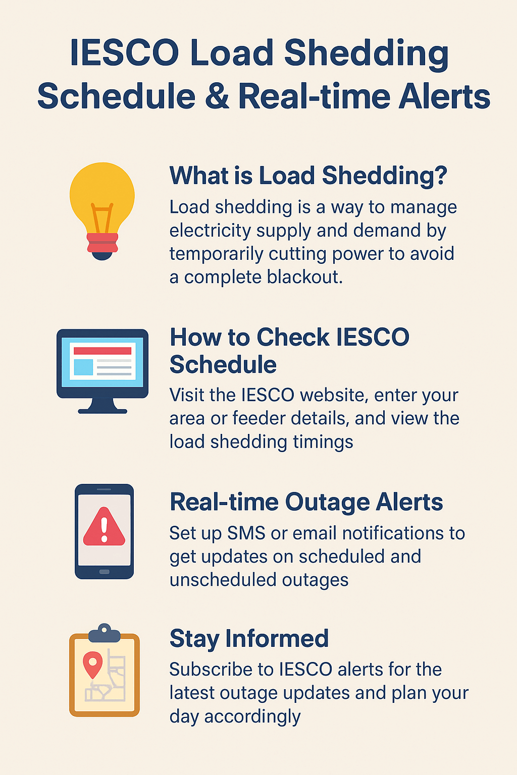 IESCO Load Shedding Schedule & Real-Time Power Alerts