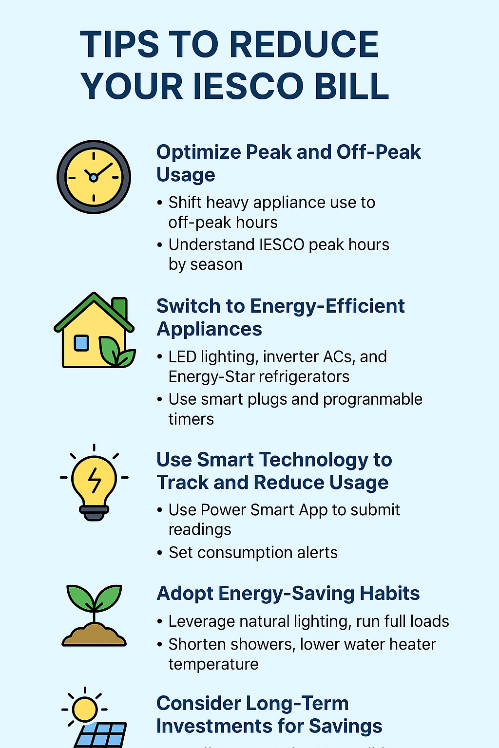 Tips to Reduce Your IESCO Bill